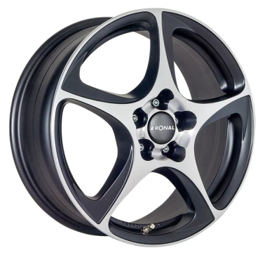 Ronal R53 W8 R18 PCD5x114.3 ET45 DIA82 matt black front diamond cut